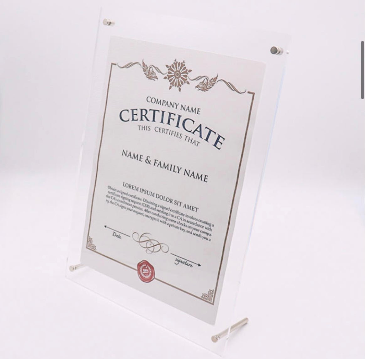 ใบประกาศนียบัตร Certificate พิมพ์คุณภาพสูง เหมาะสำหรับมอบรางวัล การศึกษา และงานองค์กร