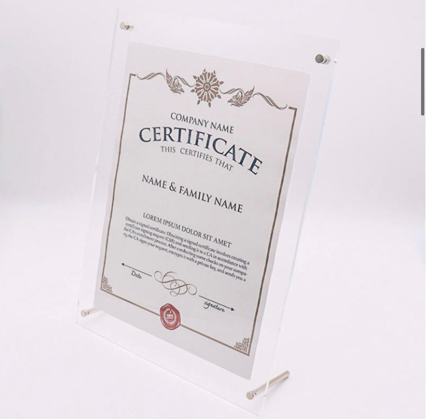 ใบประกาศนียบัตร Certificate พิมพ์คุณภาพสูง เหมาะสำหรับมอบรางวัล การศึกษา และงานองค์กร