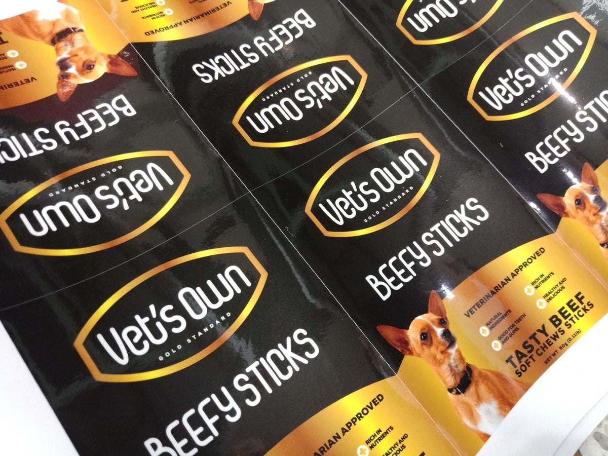 ฉลากสติ๊กเกอร์กันน้ำ PP สติ๊กเกอร์ไดคัท พิมพ์คมชัด ทนทาน กันน้ำ เหมาะสำหรับติดบรรจุภัณฑ์ สินค้า และงานโปรโมชัน