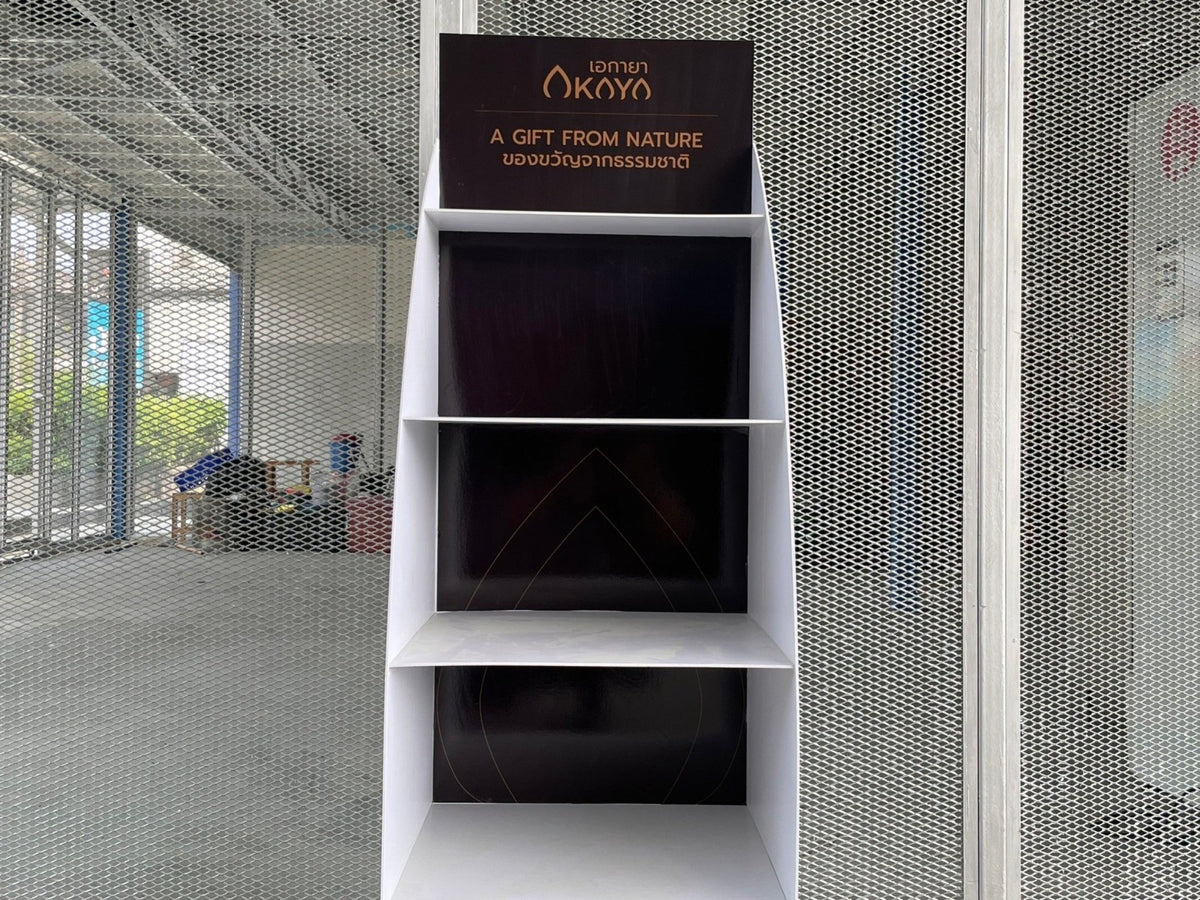 ชั้นวางสินค้าราคาถูก เชลฟ์ดิสเพลย์ Shelf Display แข็งแรง น้ำหนักเบา เหมาะสำหรับโชว์สินค้าในร้านค้า และงานอีเวนต์