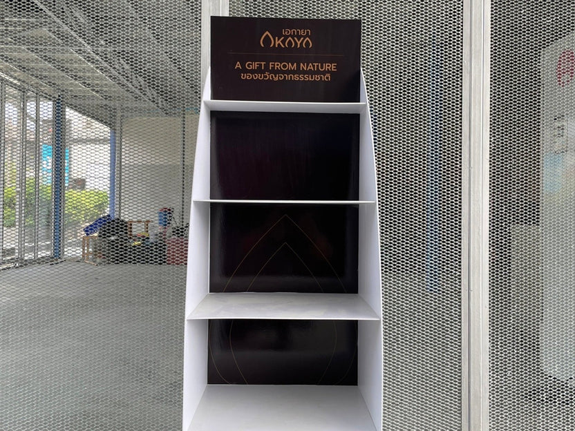 ชั้นวางสินค้าราคาถูก เชลฟ์ดิสเพลย์ Shelf Display แข็งแรง น้ำหนักเบา เหมาะสำหรับโชว์สินค้าในร้านค้า และงานอีเวนต์