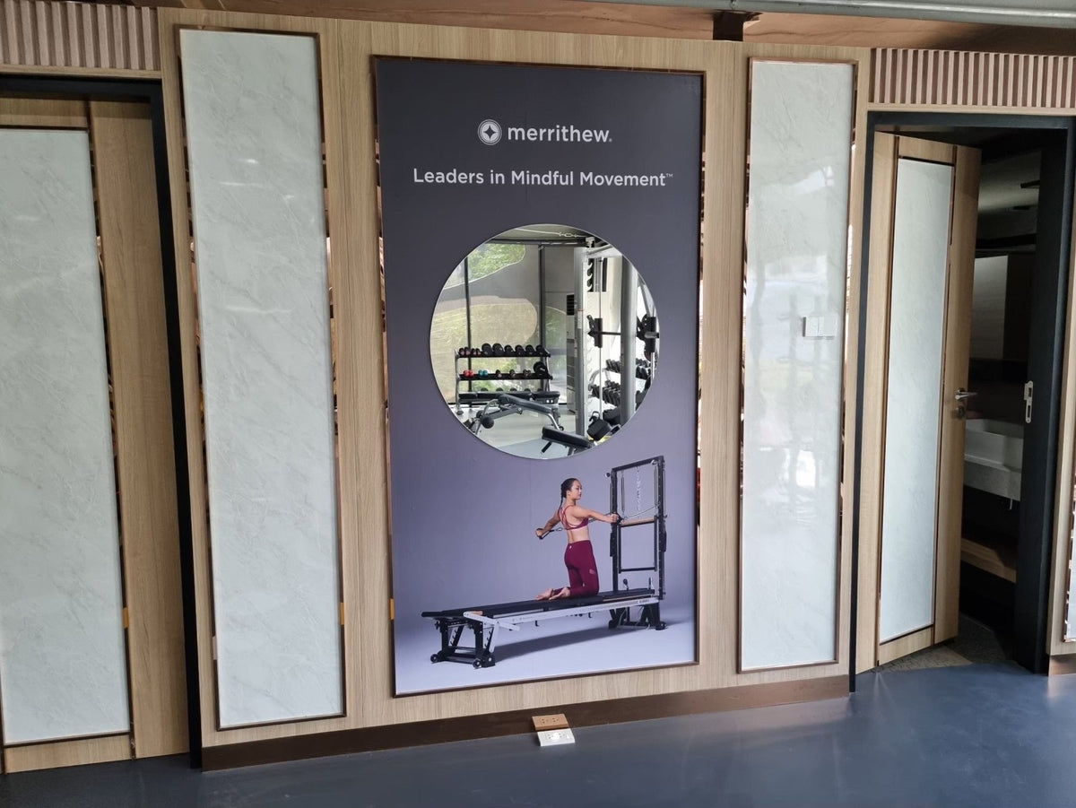 ป้ายฟิตเนส ตกแต่งยิม สปอร์ตคลับ ดีไซน์ทันสมัย พิมพ์คมชัด เหมาะสำหรับสปอร์ตคลับและศูนย์ออกกำลังกาย