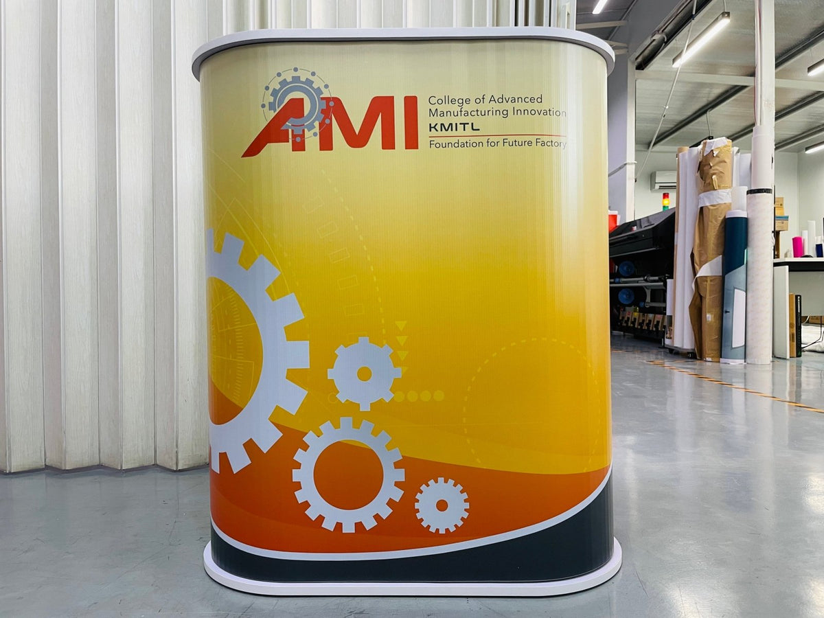 โต๊ะ เคาน์เตอร์ โต๊ะชวนชิม Promotion Counter น้ำหนักเบา ถอดประกอบง่าย เหมาะสำหรับงานอีเวนต์ โปรโมชัน และออกบูธ