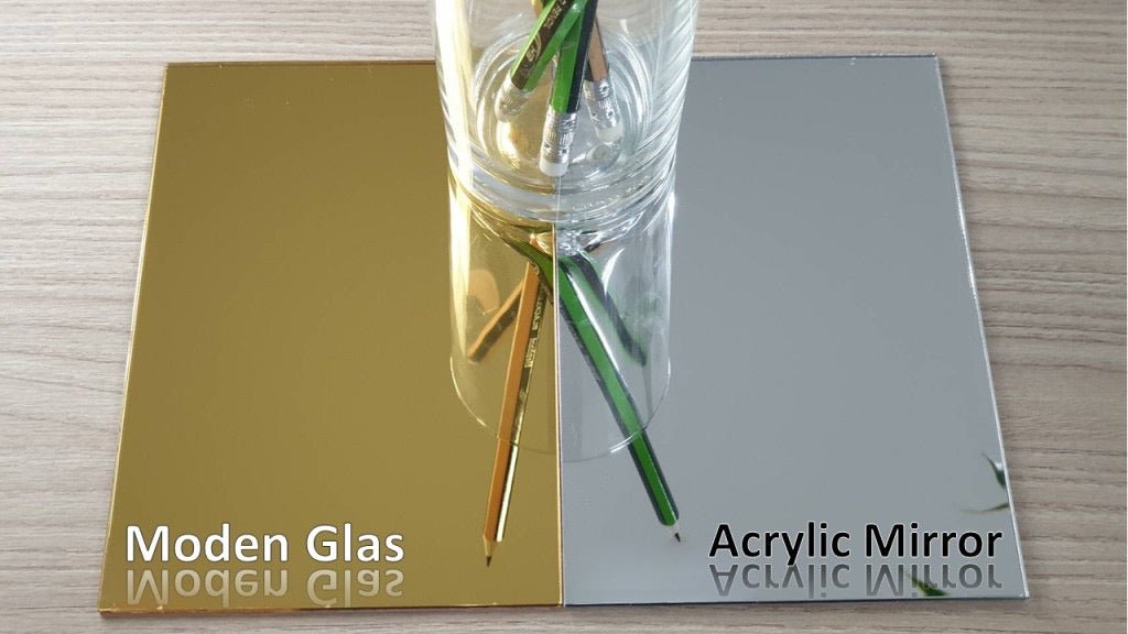 ป้ายอะคริลิคมิลเลอร์สีทอง Mirror เงากระจก หรูหรา พิมพ์คมชัด เหมาะสำหรับป้ายบริษัทและงานตกแต่ง