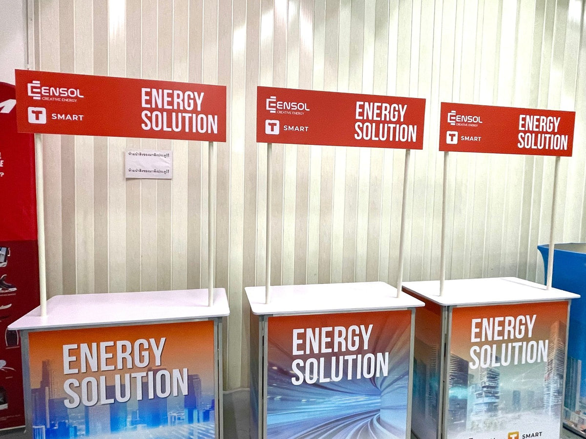 โต๊ะ เคาน์เตอร์ โต๊ะชวนชิม Promotion Counter น้ำหนักเบา ถอดประกอบง่าย เหมาะสำหรับงานอีเวนต์ โปรโมชัน และออกบูธ