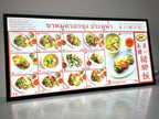 ป้ายเมนู กรอบป้ายไฟเมนูแบบบาง กรอบไฟเมนู ป้ายเมนูราคาถูก