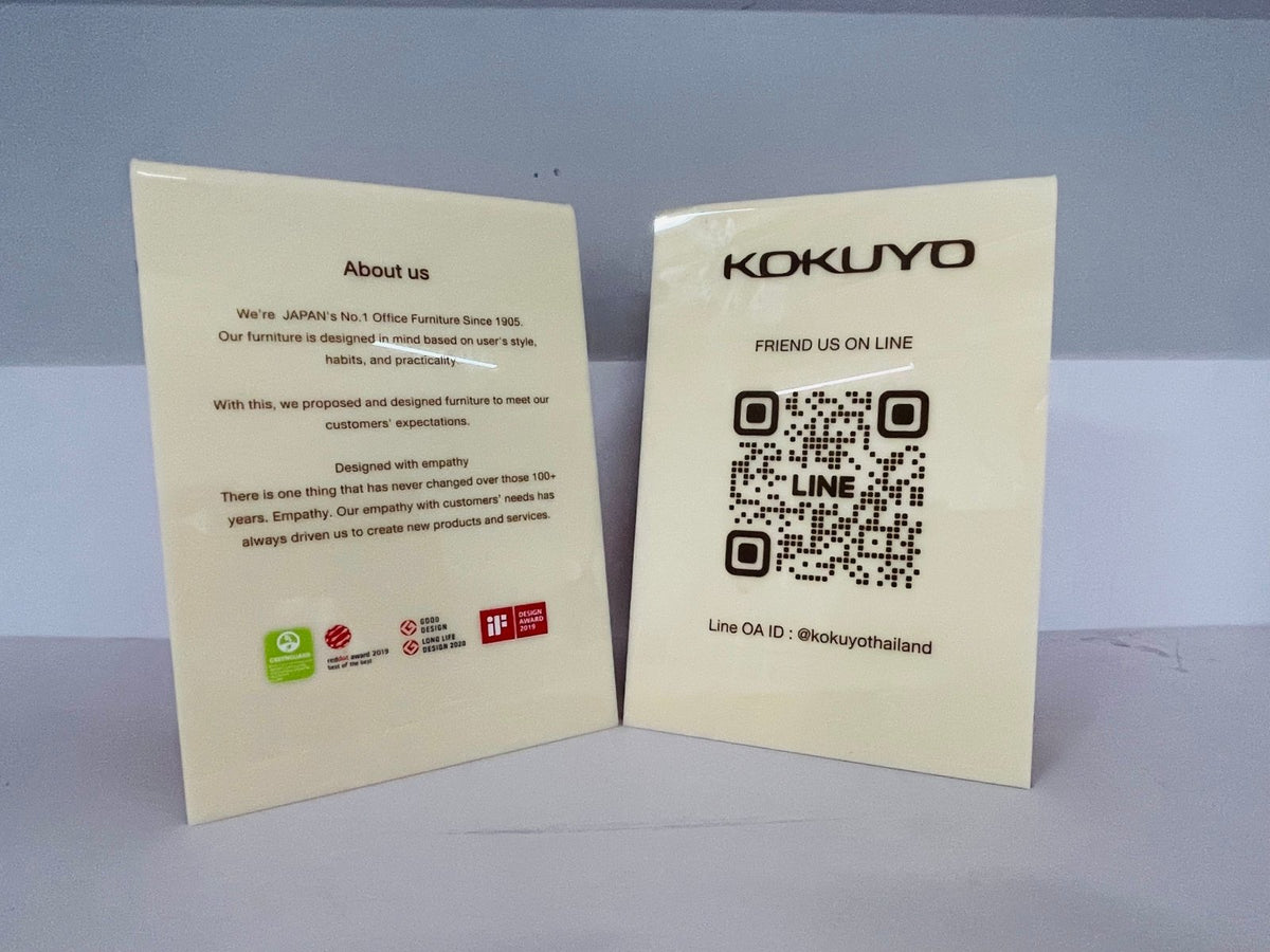 ป้ายคิวอาร์โค้ด QR Code พิมพ์คมชัด สแกนง่าย เหมาะสำหรับป้ายร้านค้า งานอีเวนต์ และโปรโมชัน