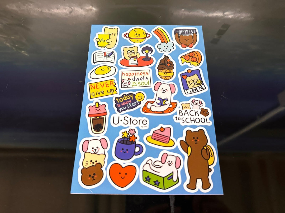 สติ๊กเกอร์ไดคัทลายการ์ตูน A5/A4 พิมพ์สีสด คมชัด เหมาะสำหรับของสะสม งานตกแต่ง และโปรโมชัน