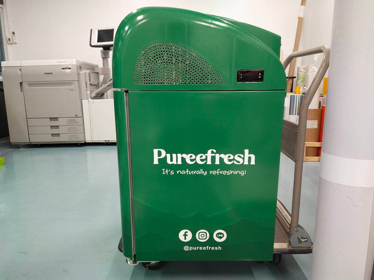 สติ๊กเกอร์ติดตู้เย็น ตู้แช่ แร็ปสติ๊กเกอร์ พิมพ์คมชัด ทนความเย็น เหมาะสำหรับร้านอาหารและซูเปอร์มาร์เก็ต