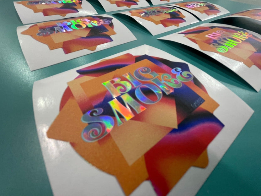 สติ๊กเกอร์โฮโลแกรม Hologram Sticker กันปลอม สะท้อนแสงหลากสี เพิ่มมูลค่าแบรนด์ เหมาะสำหรับฉลากสินค้า และงานพรีเมียม