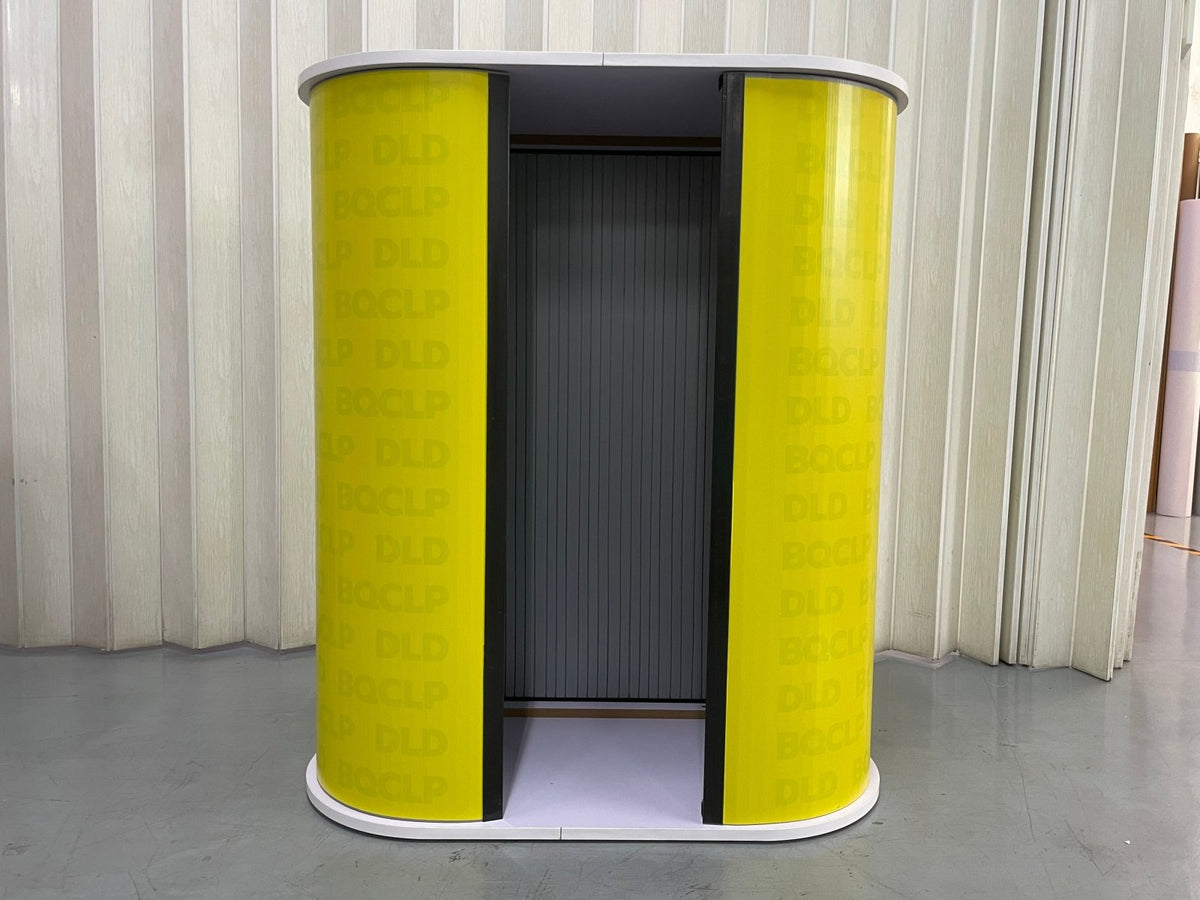 โต๊ะ เคาน์เตอร์ โต๊ะชวนชิม Promotion Counter น้ำหนักเบา ถอดประกอบง่าย เหมาะสำหรับงานอีเวนต์ โปรโมชัน และออกบูธ