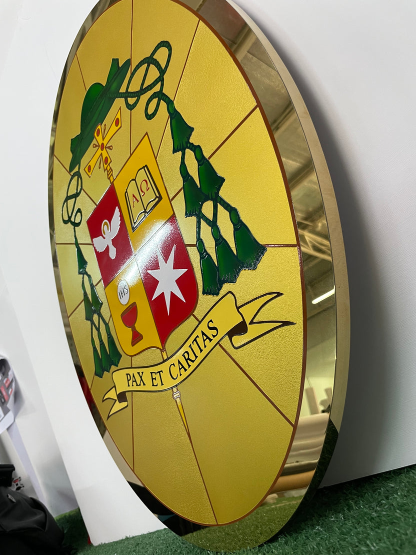 ป้ายสแตนเลสกัดกรด โลโก้บริษัท Etched Metal Sign ป้ายกัดกรดสแตนเลส SS304 ป้ายชื่อบริษัทสแตนเลส กัดกรดลงสี