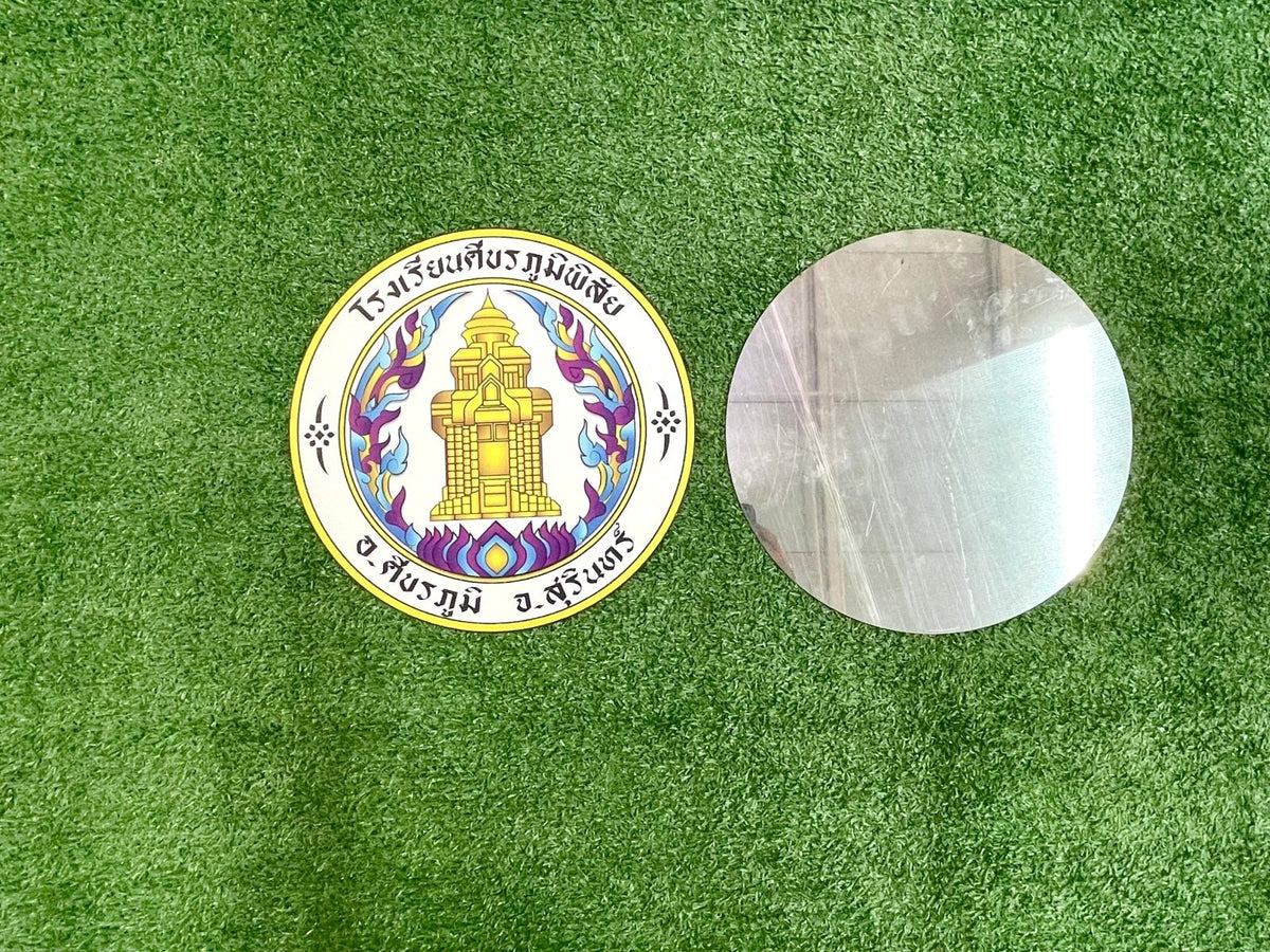 ตราสัญลักษณ์ ตราสแตนเลส พิมพ์ยูวี คมชัด ทนทาน เหมาะสำหรับองค์กร บริษัท และหน่วยงาน