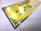 ป้ายสแตนเลสกัดกรด โลโก้บริษัท Etched Metal Sign ป้ายกัดกรดสแตนเลส SS304 ป้ายชื่อบริษัทสแตนเลส กัดกรดลงสี