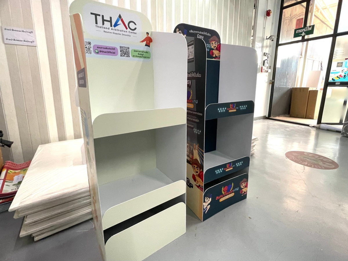 ชั้นวางสินค้าราคาถูก เชลฟ์ดิสเพลย์ Shelf Display แข็งแรง น้ำหนักเบา เหมาะสำหรับโชว์สินค้าในร้านค้า และงานอีเวนต์