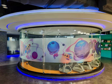 สติ๊กเกอร์ฝ้า พิมพ์อิงค์เจ็ท ติดกระจก