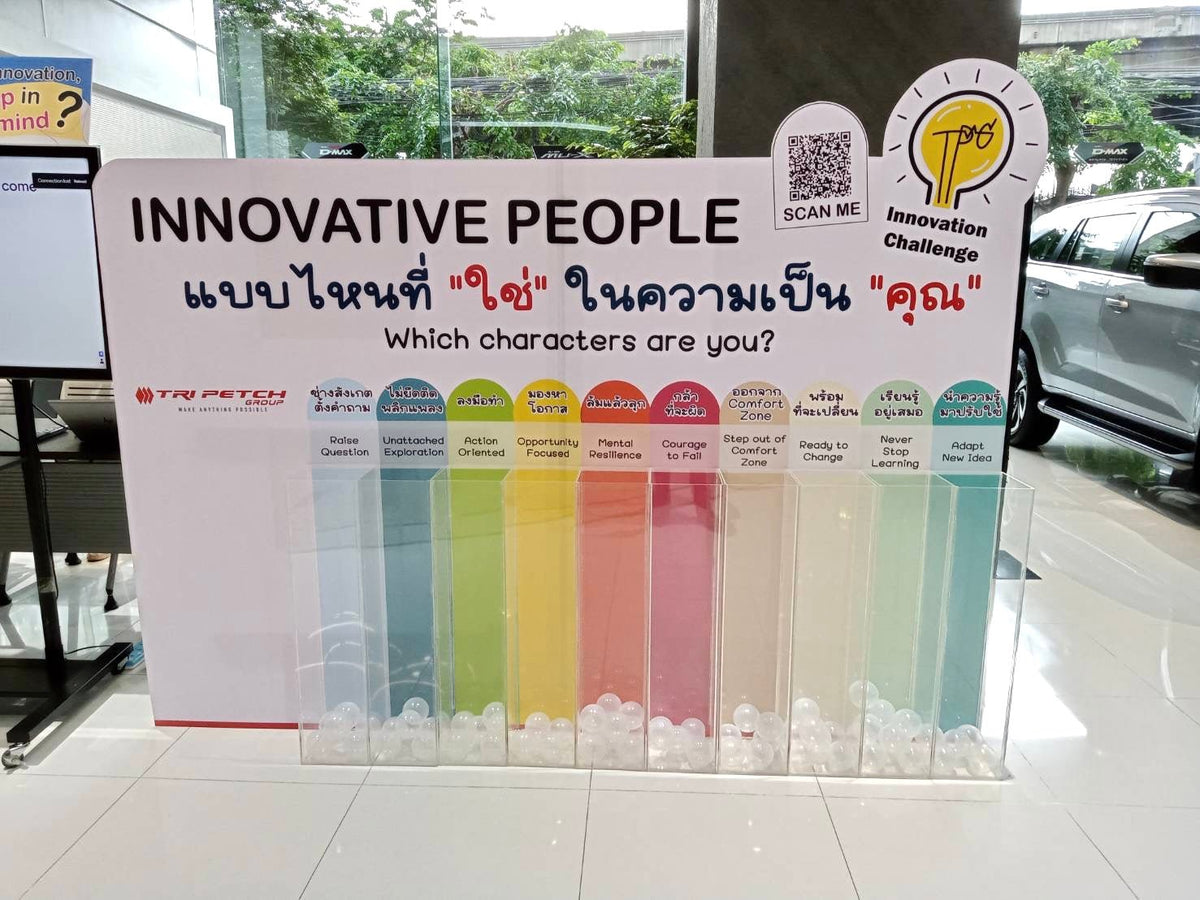 ฉากนิทรรศการ กล่องโหวต กล่องใส่ลูกบอล ดีไซน์แข็งแรง เหมาะสำหรับงานอีเวนต์และกิจกรรมส่งเสริมการขาย