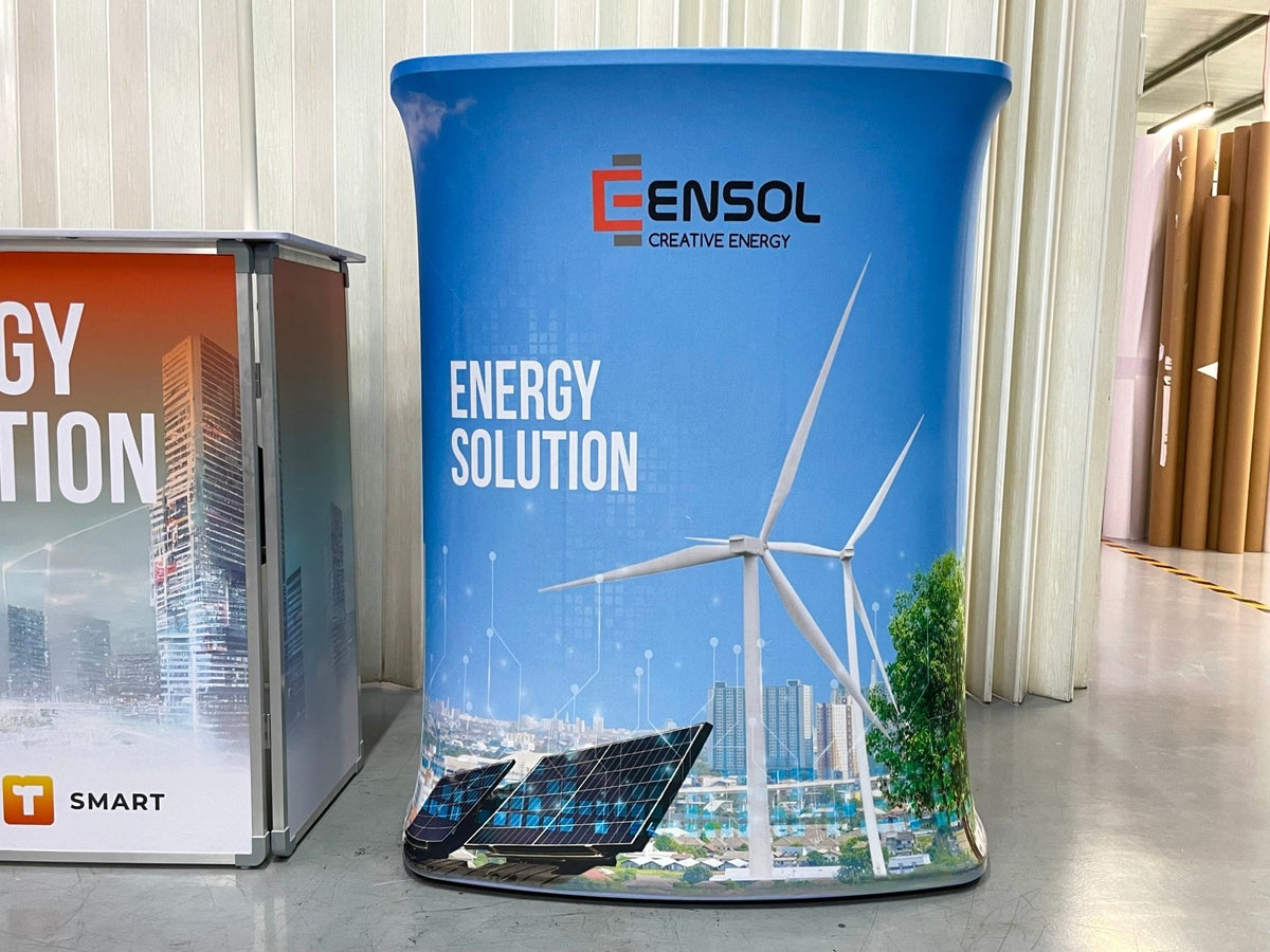 โต๊ะโปรโมทงานแสดงสินค้า โต๊ะผ้างาน Expo Fabric Expo  โต๊ะเคาน์เตอร์งานแสดงสินค้า โต๊ะแสดงสินค้าผ้า Expo Fabric Counter Booth