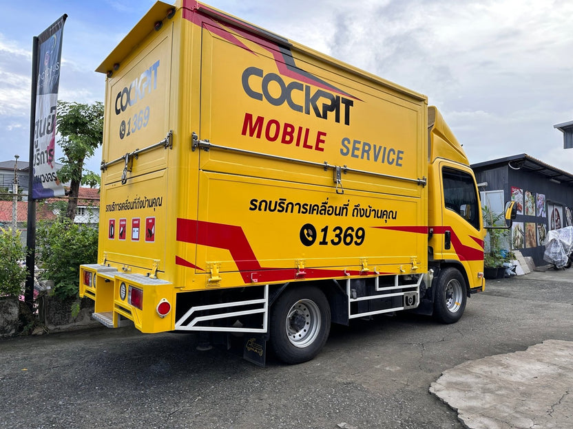 สติ๊กเกอร์ติดรถสี่ล้อใหญ่ Truck Wrap Sticker พิมพ์คมชัด วัสดุทนทาน เหมาะสำหรับโฆษณา โปรโมชัน และตกแต่งรถเพื่อเพิ่มเอกลักษณ์