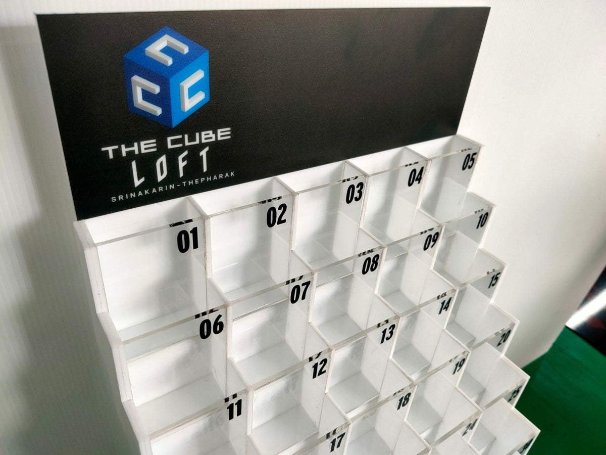 ชั้นวางบัตร กล่องใส่บัตร อะคริลิค โปร่งใส แข็งแรง เหมาะสำหรับออฟฟิศ ร้านค้า และงานแสดงสินค้า