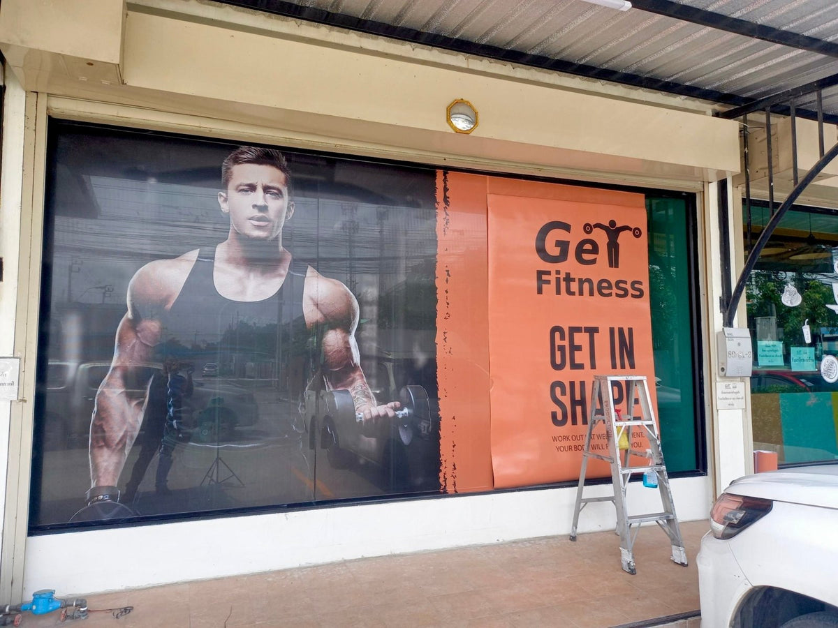 สติ๊กเกอร์ติดตกแต่งฟิตเนส พิมพ์คมชัด สีสดใส เหมาะสำหรับงานตกแต่งยิม สปอร์ตคลับ และสตูดิโอ