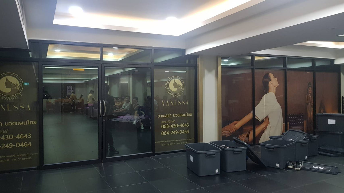 ป้ายร้านนวด สปา ดีไซน์หรูหรา สะท้อนบรรยากาศผ่อนคลาย เหมาะสำหรับร้านสปาและร้านนวดแผนไทย