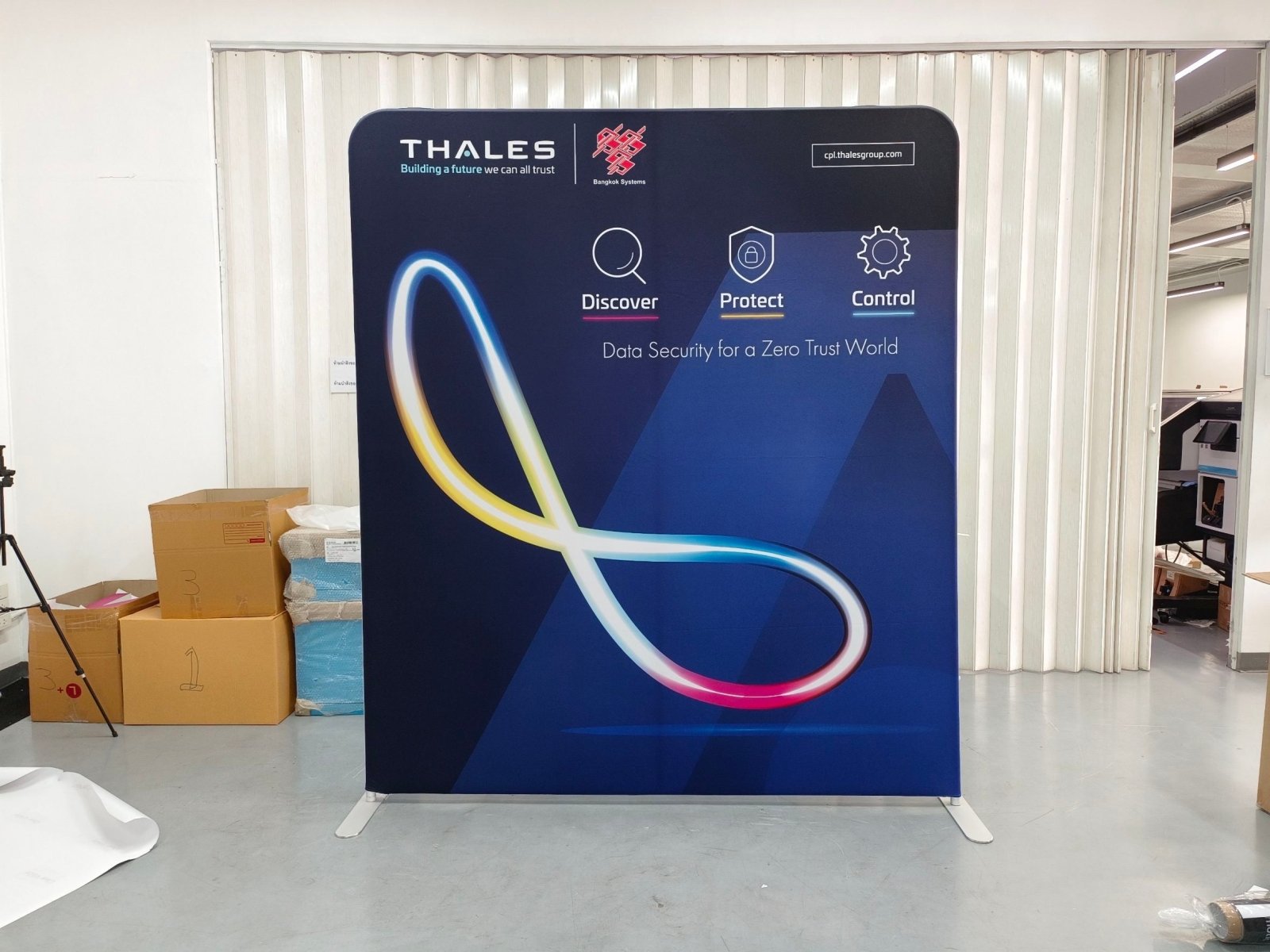 ชุดจัดนิทรรศการ ผ้าแฟบริก Fabric Backdrop Display