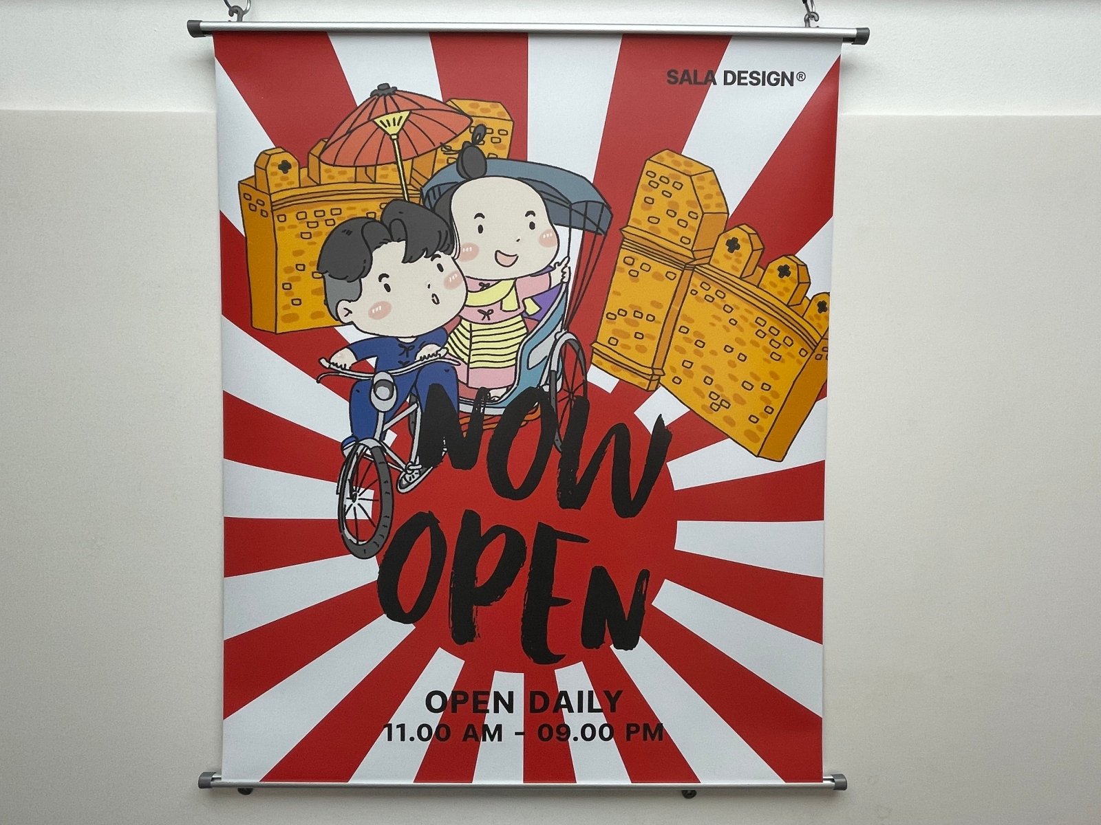 โปสเตอร์แขวนผนัง Hanging Poster พิมพ์คมชัด สีสดใส เหมาะสำหรับงานโฆษณา ประชาสัมพันธ์ และตกแต่งผนัง