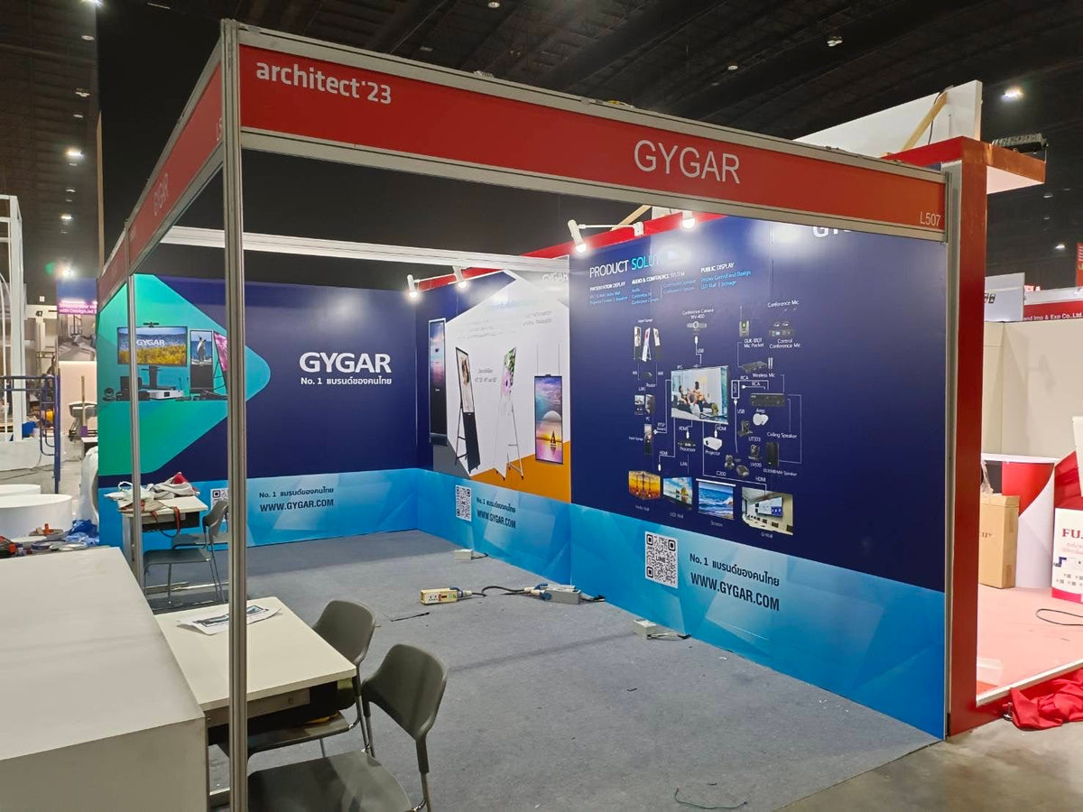 ป้ายโฟมบอร์ดติดผนังบูธงานแสดงสินค้า Expo พิมพ์คมชัด น้ำหนักเบา เหมาะสำหรับงานอีเวนต์