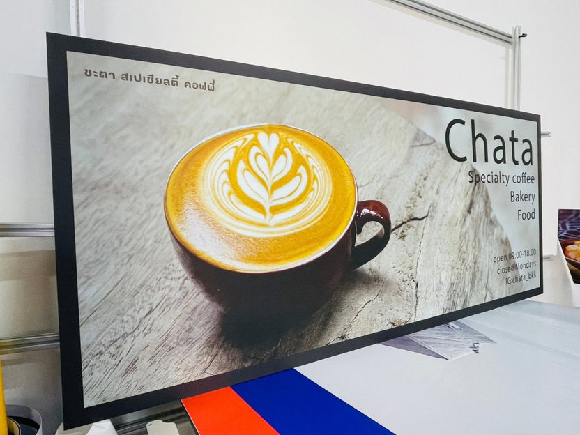 ป้ายเมนูอาหาร ป้ายราคา สำหรับติดผนังและตั้งโต๊ะ พิมพ์คมชัด ใช้งานสะดวก เหมาะสำหรับร้านอาหาร คาเฟ่ และร้านค้า