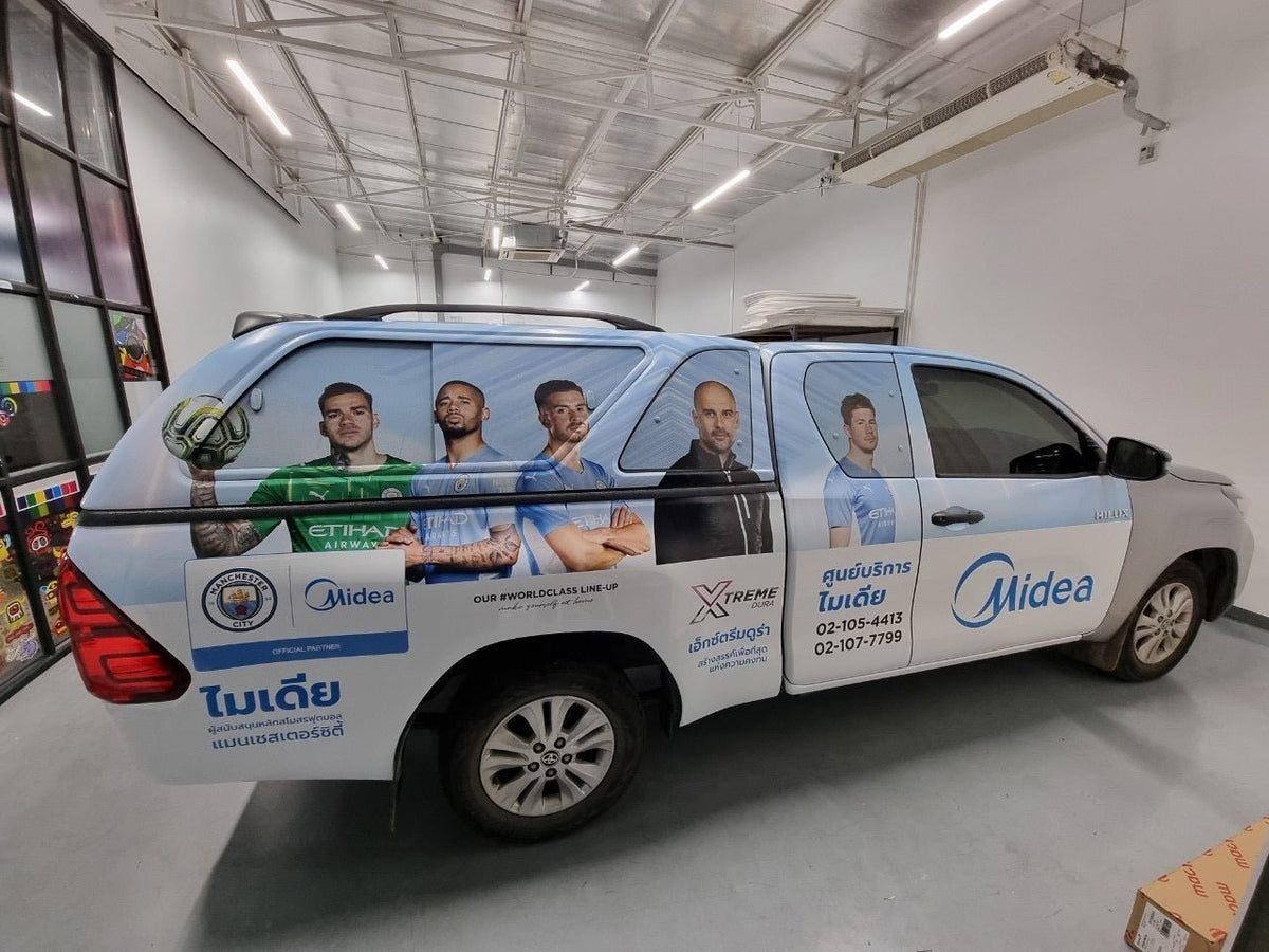 สติ๊กเกอร์ติดรถกระบะ แครี่บอย Carryboy พิมพ์คมชัด วัสดุทนทาน เหมาะสำหรับงานโฆษณา โปรโมชัน และตกแต่งรถกระบะ