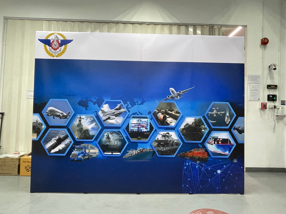 Backdrop แบคดรอปสำเร็จรูป พิมพ์คมชัด ติดตั้งง่าย เหมาะสำหรับงานอีเวนต์ นิทรรศการ และงานโปรโมชัน