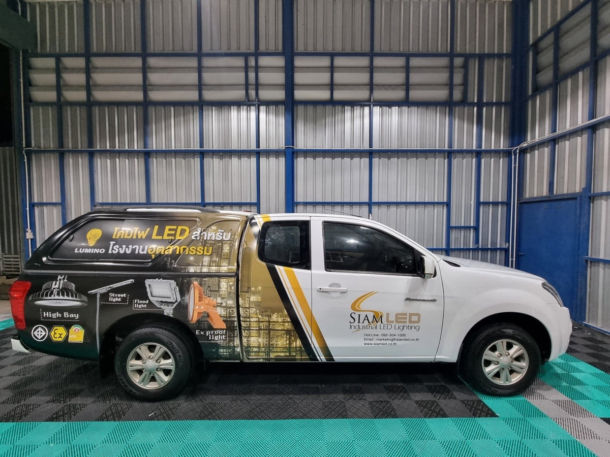 สติ๊กเกอร์ติดรถกระบะ แครี่บอย Carryboy พิมพ์คมชัด วัสดุทนทาน เหมาะสำหรับงานโฆษณา โปรโมชัน และตกแต่งรถกระบะ