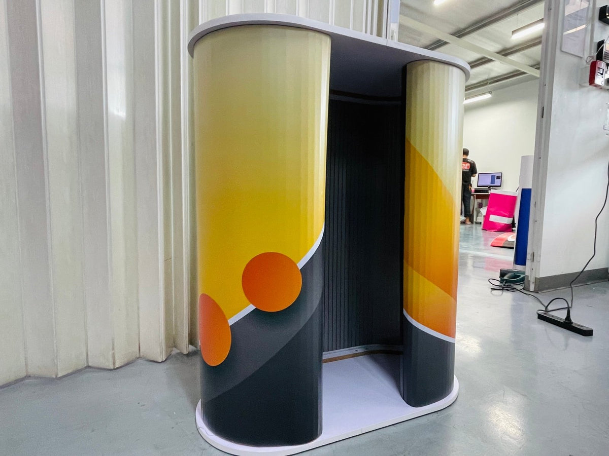 โต๊ะ เคาน์เตอร์ โต๊ะชวนชิม Promotion Counter น้ำหนักเบา ถอดประกอบง่าย เหมาะสำหรับงานอีเวนต์ โปรโมชัน และออกบูธ