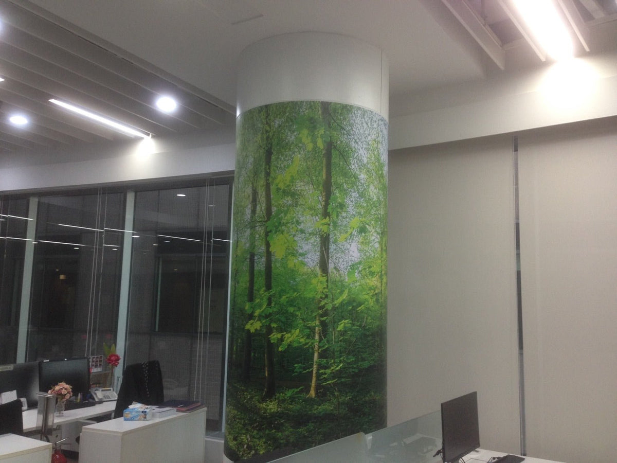 สติ๊กเกอร์ติดเสาอาคาร เสาปูน เสาคอนกรีต พิมพ์คมชัด ทนแดดฝน เหมาะสำหรับประชาสัมพันธ์และโฆษณา