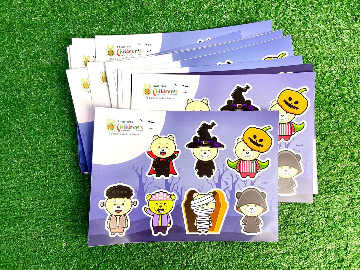 สติ๊กเกอร์ไดคัทลายการ์ตูน A5/A4 พิมพ์สีสด คมชัด เหมาะสำหรับของสะสม งานตกแต่ง และโปรโมชัน