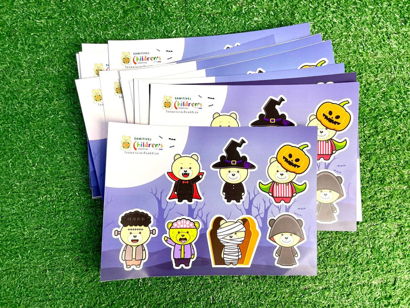 สติ๊กเกอร์ไดคัทลายการ์ตูน A5/A4 พิมพ์สีสด คมชัด เหมาะสำหรับของสะสม งานตกแต่ง และโปรโมชัน