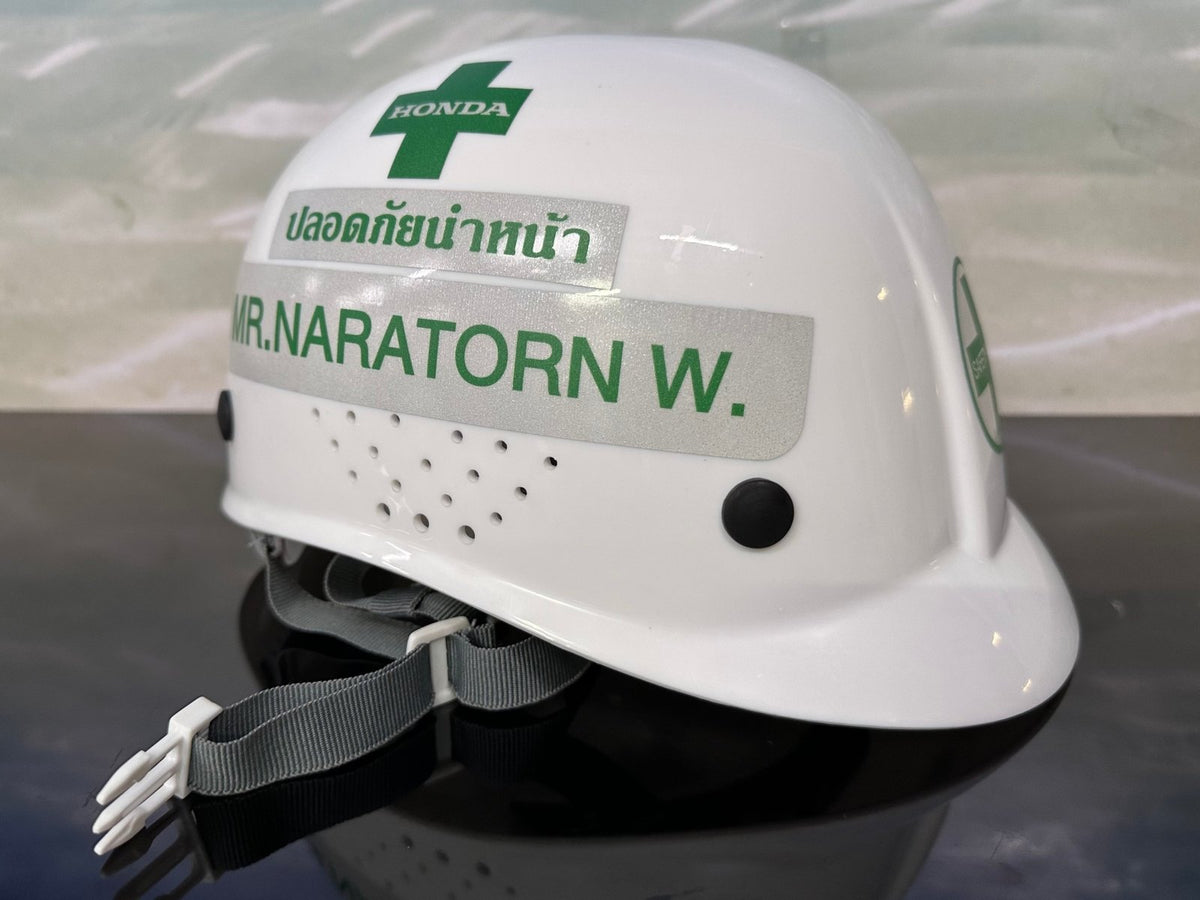 สติ๊กเกอร์ติดหมวกเซฟตี้ - สติ๊กเกอร์สะท้อนแสง ไดคัท เด่นชัด ปลอดภัย