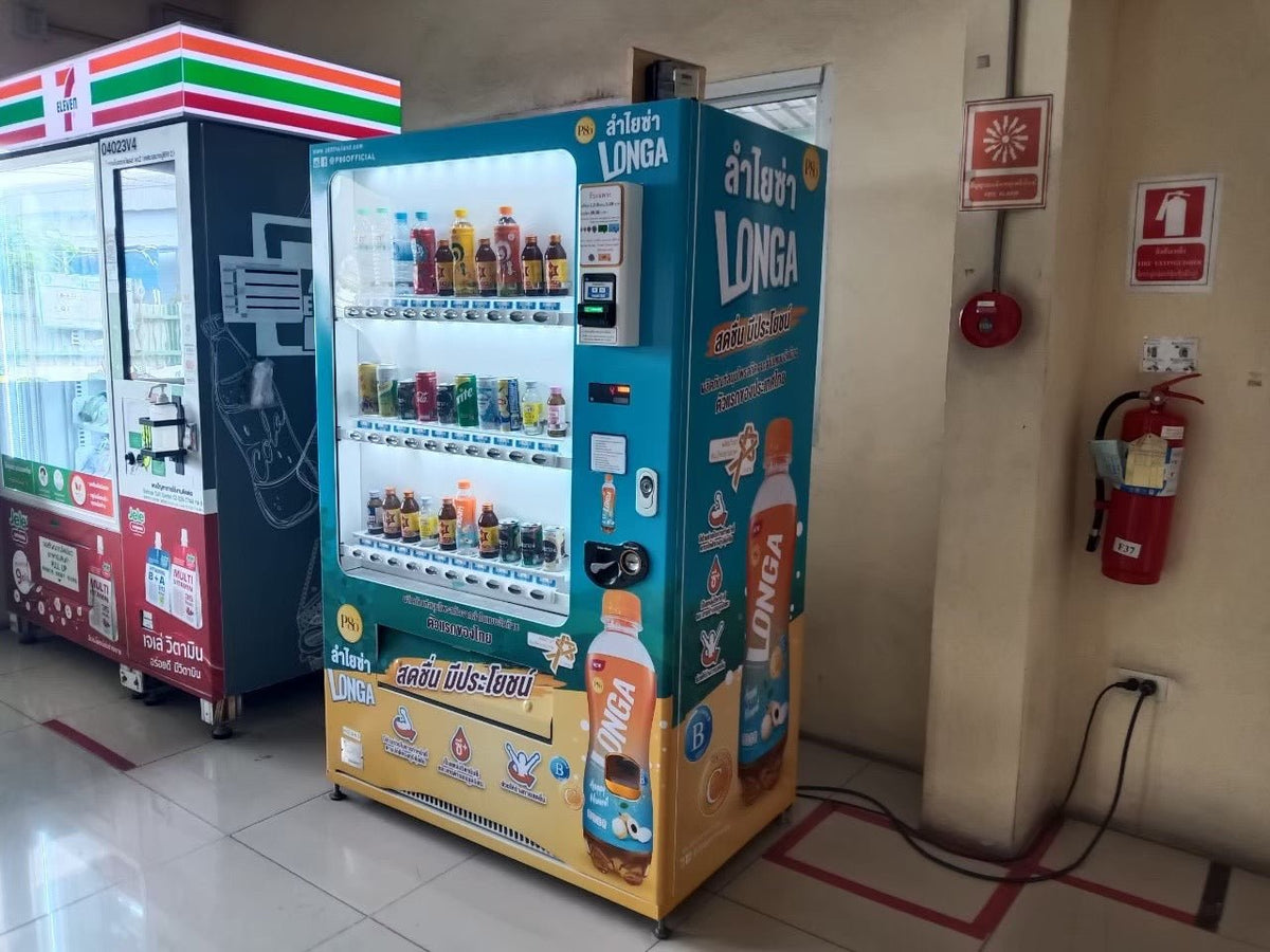สติ๊กเกอร์ติดตู้หยอดเหรียญ Vending Machine พิมพ์คมชัด สีสดใส เหมาะสำหรับงานโปรโมชันสินค้า