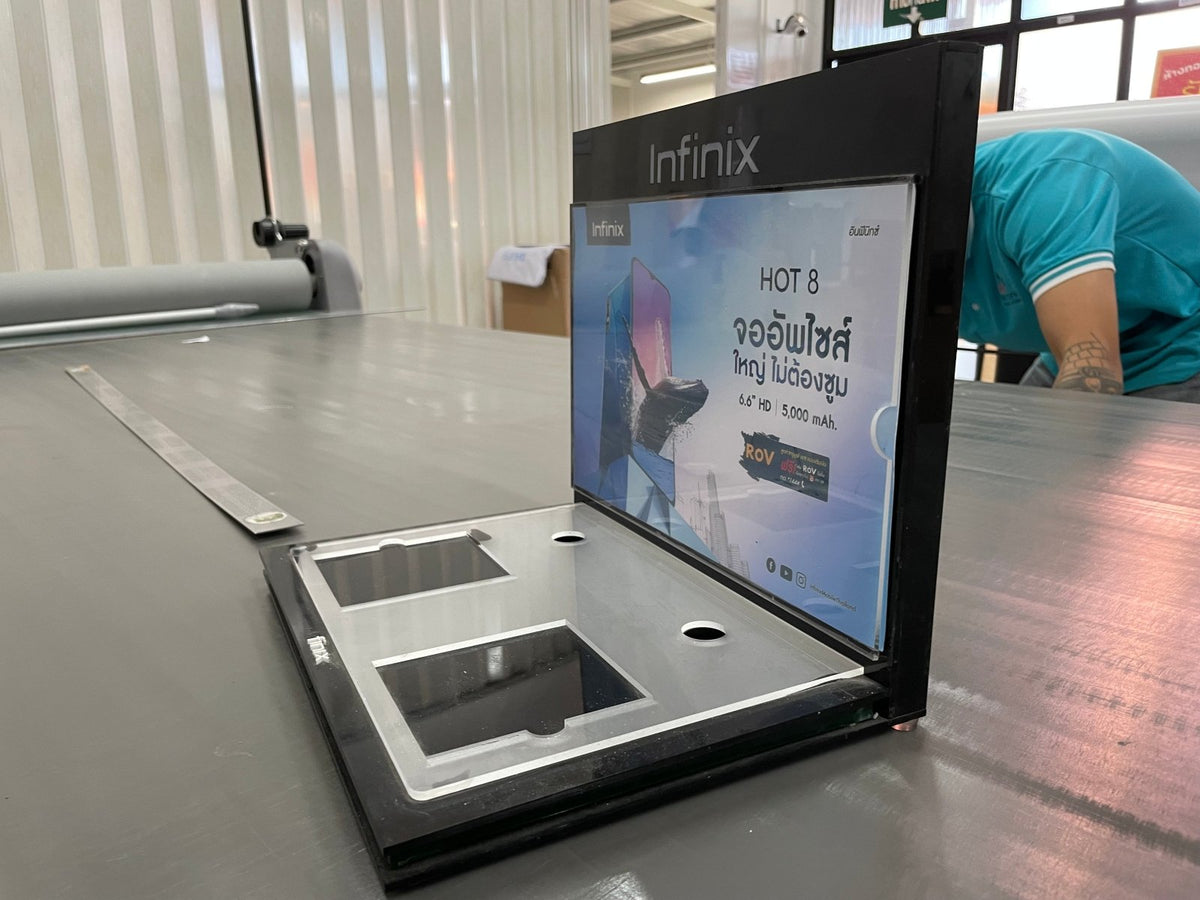 Shelf Display แท่นวางสินค้า แท่นวางเครื่องสำอาง ดีไซน์สวย เหมาะสำหรับโชว์สินค้าในร้านและงานโปรโมชัน