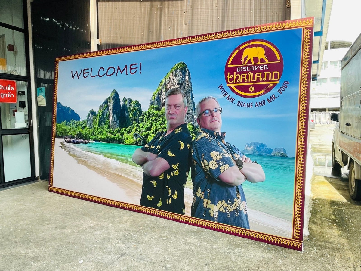 ป้ายสติ๊กเกอร์ อักษรต่างประเทศ พิมพ์คมชัด เหมาะสำหรับร้านอาหาร สินค้านำเข้า และงานตกแต่ง