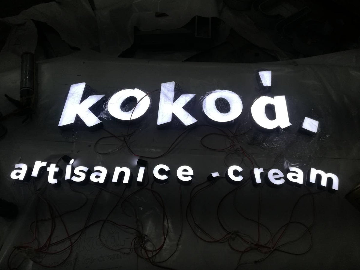 อักษรไฟไม่มีขอบ และป้ายไฟอลูมิเนียมไม่มีคิ้ว ดีไซน์ทันสมัย สว่างคมชัด เหมาะสำหรับป้ายร้านค้า ป้ายบริษัท และงานตกแต่งอาคาร
