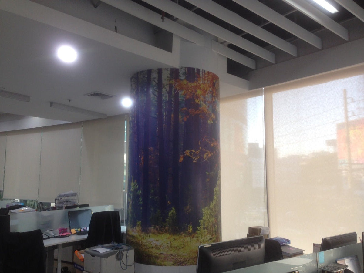 สติ๊กเกอร์ติดเสาอาคาร เสาปูน เสาคอนกรีต พิมพ์คมชัด ทนแดดฝน เหมาะสำหรับประชาสัมพันธ์และโฆษณา