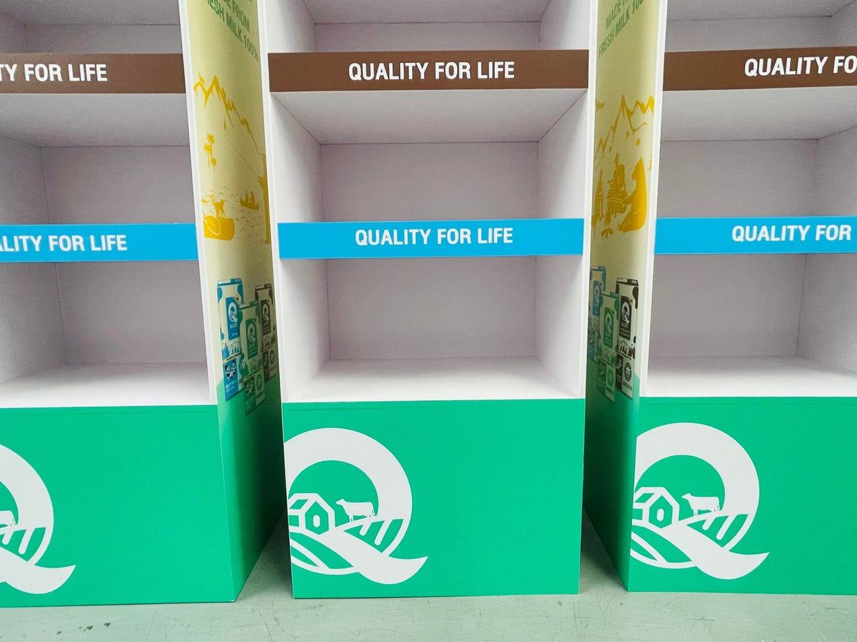 ชั้นวางสินค้าราคาถูก เชลฟ์ดิสเพลย์ Shelf Display แข็งแรง น้ำหนักเบา เหมาะสำหรับโชว์สินค้าในร้านค้า และงานอีเวนต์