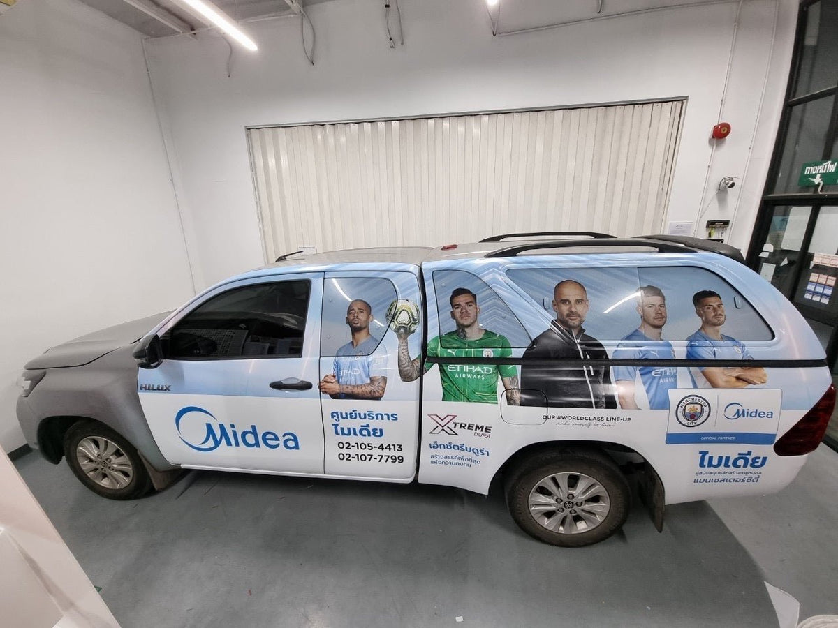 สติ๊กเกอร์ติดรถกระบะ แครี่บอย Carryboy พิมพ์คมชัด วัสดุทนทาน เหมาะสำหรับงานโฆษณา โปรโมชัน และตกแต่งรถกระบะ