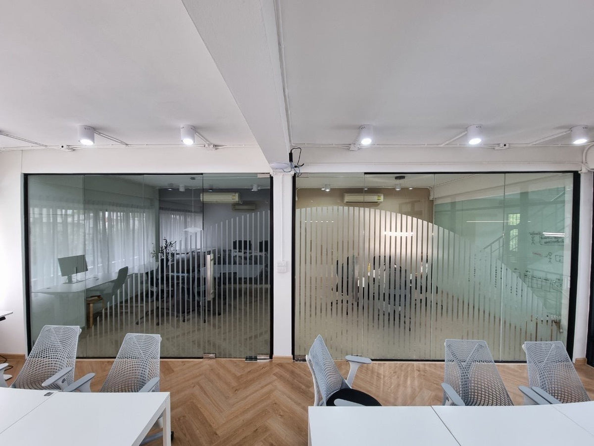 สติกเกอร์ฝ้าขุ่นติดกระจก พิมพ์สี Inkjet สติกเกอร์พิมพ์ลาย