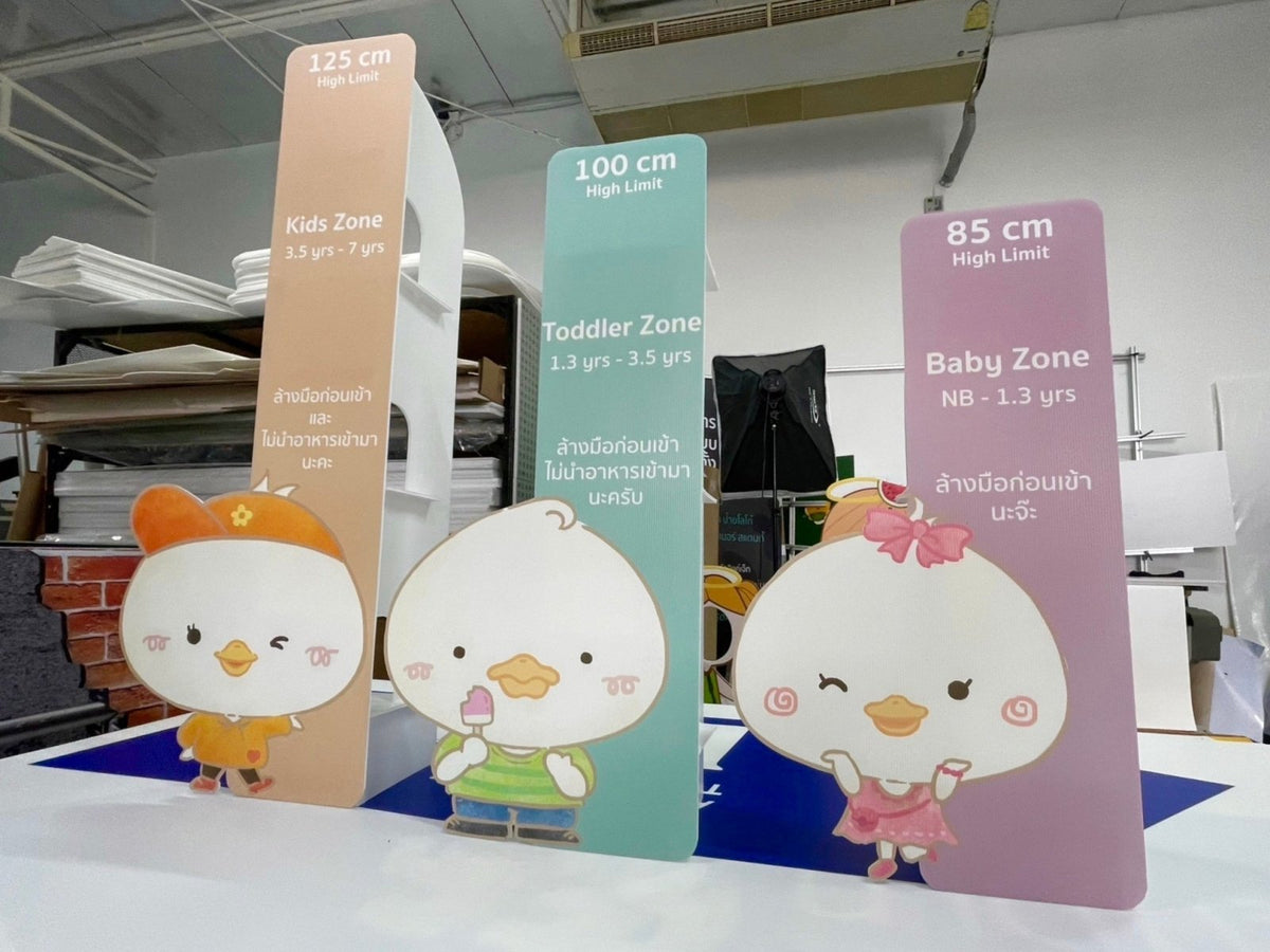 สแตนดี้ไดคัท Standee Die-Cut พิมพ์คมชัด น้ำหนักเบา ไดคัทตามแบบ เหมาะสำหรับงานอีเวนต์ โปรโมชัน และป้ายโฆษณา