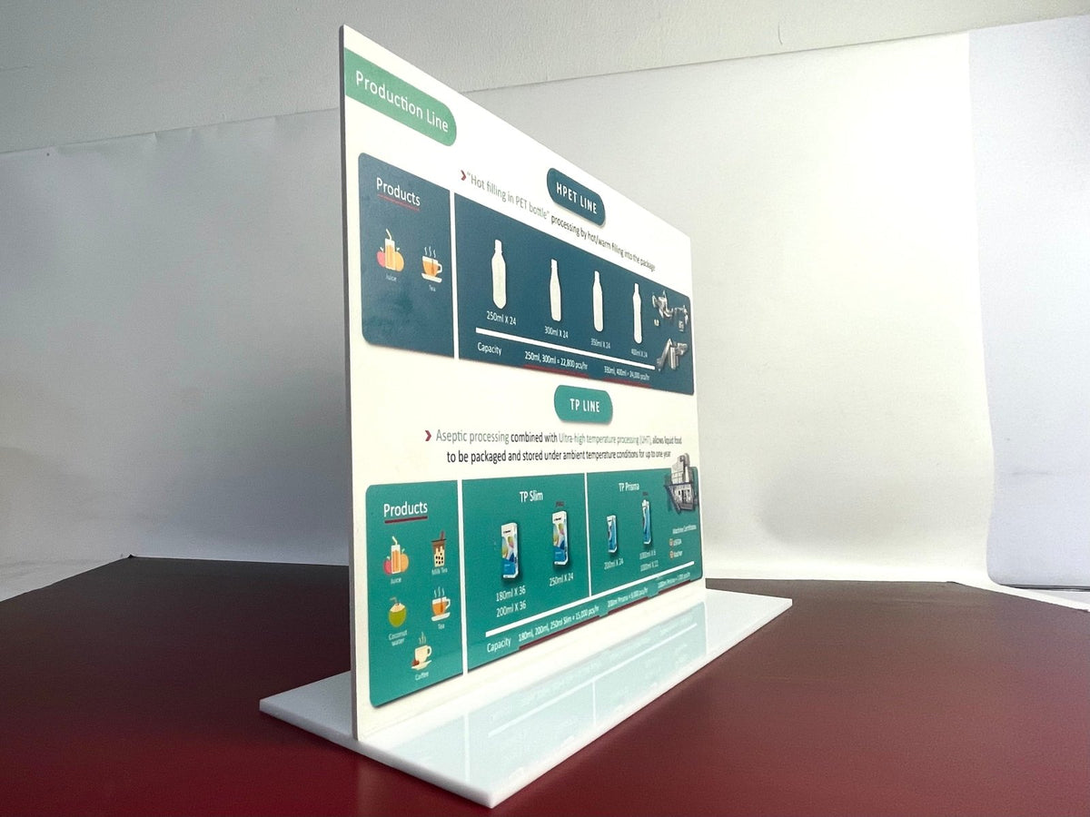 ป้ายอะคริลิคตั้งโต๊ะ และกรอบรูปอะคริลิคใส พิมพ์คมชัด ดีไซน์หรูหรา เหมาะสำหรับป้ายราคา เมนูร้านอาหาร และงานตกแต่ง