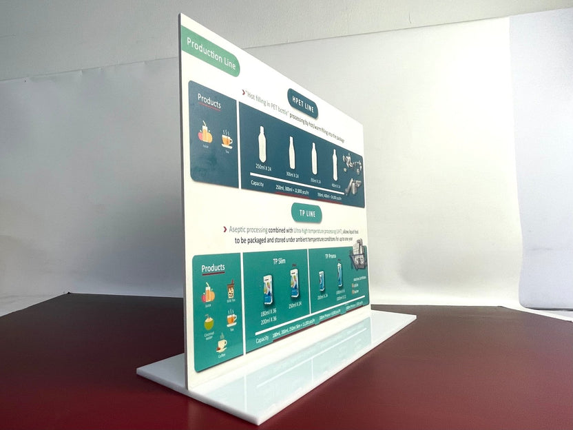 ป้ายอะคริลิคตั้งโต๊ะ และกรอบรูปอะคริลิคใส พิมพ์คมชัด ดีไซน์หรูหรา เหมาะสำหรับป้ายราคา เมนูร้านอาหาร และงานตกแต่ง