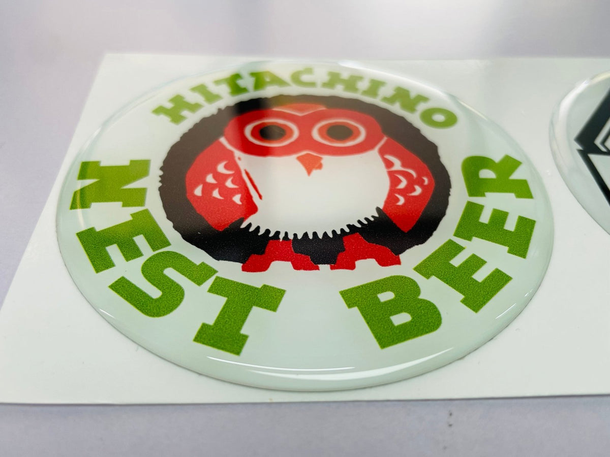 สติ๊กเกอร์เรซิ่น และสติ๊กเกอร์นูน Resin Dome Sticker พิมพ์คมชัด เคลือบเรซิ่นเงางาม เหมาะสำหรับฉลากสินค้า โลโก้ และงานพรีเมียม